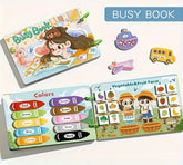 Montessori Busy Book for Kids, Educational Toy, 12 Pages Toddler Activity Binder