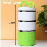 Three Layer Round HotnCold Handle Tiffin Office Lunch Box