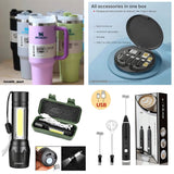 Combo deal - Stanley Tumbler + Rechargeable Egg & Coffee beater + Data cable set + Rechargeable Flash light