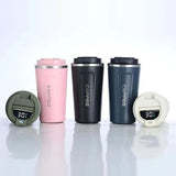 Temperature Display Direct Sip Stainless Steel Hot and Cold Coffee Cup ( 510ml )