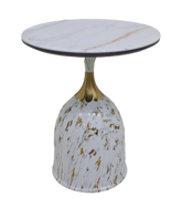 Walnut Side Table - 1037 White (Available on Easy Installments)