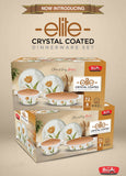 Elite Crystal Coated 72-Piece Dinnerware Set – The Choice of Every Bridal