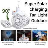Solar football Powered Camping Fan Light Outdoor Foldable