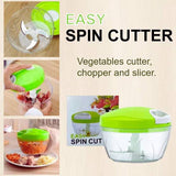 3 Blades Handy Easy Spin Vegetable Chopper