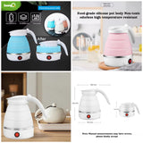 Electric kettle 600ml Folding Silicone Water Electric Kettle Camping Travel Tea Coffee Kettle