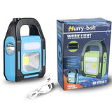 3 in 1 Solar Rechargeable Handy Lamp with 3 Modes Light and Built in Power Bank