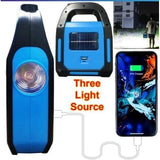 3 in 1 Solar Rechargeable Handy Lamp with 3 Modes Light and Built in Power Bank