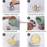 3 Blades Handy Easy Spin Vegetable Chopper