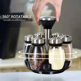 Premium Quality 360 Rotating Spice Jar Rack