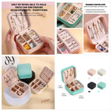 Portable Mini Leather Jewelry Box