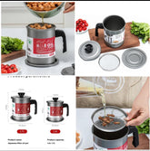 1.4L Oil Storage and Filtration Reusable Pot