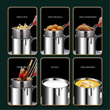 Stainless Steel Deep Fryer Pot With Stainer