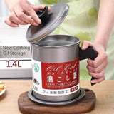 1.4L Oil Storage and Filtration Reusable Pot