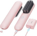 Portable Hair Straightener Comb with USB Rechargeable Feature, Negative Ion Hair Straightener Brush for women, Anti-Scald