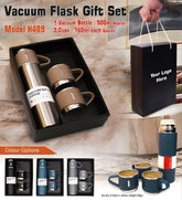 3 Pieces Stainless Steel vacuum flask travel mug set bottle = 500ML approx - 3 Cups=160 ML approx