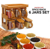 Master Chef Masala Rack With 6pcs Jar Set