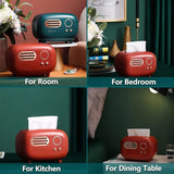 Radio Shape Table Paper Tissue Box (Mix/Random color)