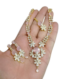 Ad zircon set Indian made golden polish D-4
