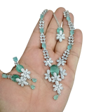 Ad zircon set Indian made silver polish D-1