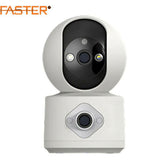 FASTER A40 SMART HD WIFI 4 MP CAMERA INDOOR & OUTDOOR SECURITY SURVEILLANCE DUAL LENS SCREEN 360° VIEW WITH MOTION DETECTION AUTO TRACKING, NIGHT VISION
