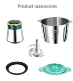 Electric Meat Chopper Stainless Steel Machine - 3L + Imported Blender Grinder 2 In 1