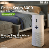 Philips Series 3000 2-in-1 Air Purifier & Humidifier AC3737/10