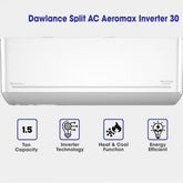 Dawlance Aeromax Inverter 30 1.5 Ton Split Air Conditioner – Heat and Cool (2026 Latest Model)