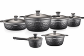 Arshia Die-Casted Diamond Cookware Set 12pcs Silver