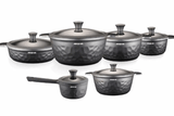 Arshia Die-Casted Diamond Cookware Set 12pcs Silver