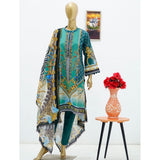 Surmawala Lawn | Printed Fabric 3 Piece Unstitched Collection - (Article 11)