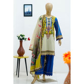 Surmawala Lawn | Printed Fabric 3 Piece Unstitched Collection - (Article 12)