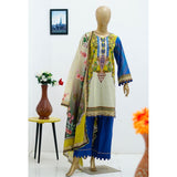 Surmawala Lawn | Printed Fabric 3 Piece Unstitched Collection - (Article 12)