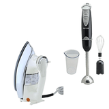 Oxford-Hand Blender and Mixer with Glass and Egg Beater - OX 704 + Imported Deluxe Automatic Iron