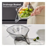Multipurpose Drainage Vegetable/Fruits Acrylic Kitchen Basket