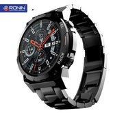 Ronin R-011 Luxe Smart Watch Metal Dial 1.43 Inches Amoled Display (Black)