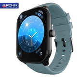 Ronin R-06 Smart Watch Amoled Big Always Active Display + 1 FREE Black Strap With Every Watch (Black_Teal)