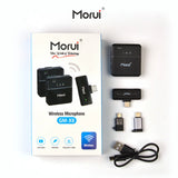 Morui 3 In 1 Mic (GM-X8) Wireless Microphone 3 In 1 (Compatible With I Phone, Type C & V8)