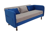 Checker Sofa Cum Bed (Available on Easy Installments) - Blue