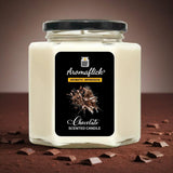 Chocolate Scented Candle in Hexagonal Jar