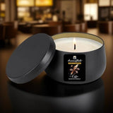 Coffee Scented Candle in Black Tin – Bold & Cozy Aroma
