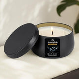 Cool Water Scented Candle in Black Tin – Fresh & Aquatic Aroma