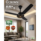 Crown 56" Fan 30W Inverter ECO Smart Series Upto 70% Energy Saving