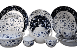 Claytan Crystal Blue (+VE) All Over 61Pcs Dinner Set