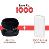 Xiaomi Redmi PB100LZM Power Bank 10000mAh Standard Version (China Imported Version) + Wireless Earbuds
