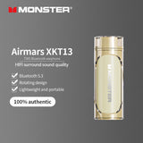 Monster XKT13 Wireless Bluetooth 5.3 Headphones TWS Mini Earbuds Lipstick Design Headset Noise Reduction Earphones With rope New - IVORY