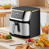 8L Air Fryer Stainless Steel Large Capacity Electric Oven Touch Screen Multifunctional Electric Fryer