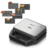 RAF R.553 6 IN 1 Sandwich Maker with 6 different Style Plates/ Panini Grill / Waffle / Patented Sandwich/ Doughnut/ Madeline Board Designs 800 watts