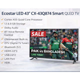 ECOSTAR LED 43″ CX-43Q874 4K UHD SMART QLED TV