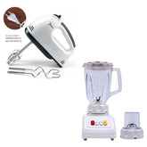 7-Speeds Electric Mixer Egg Beater + Imported Blender Grinder 2 In 1