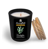 Eucalyptus Scented Candle in Black Glass – Luxurious & Refreshing Scent